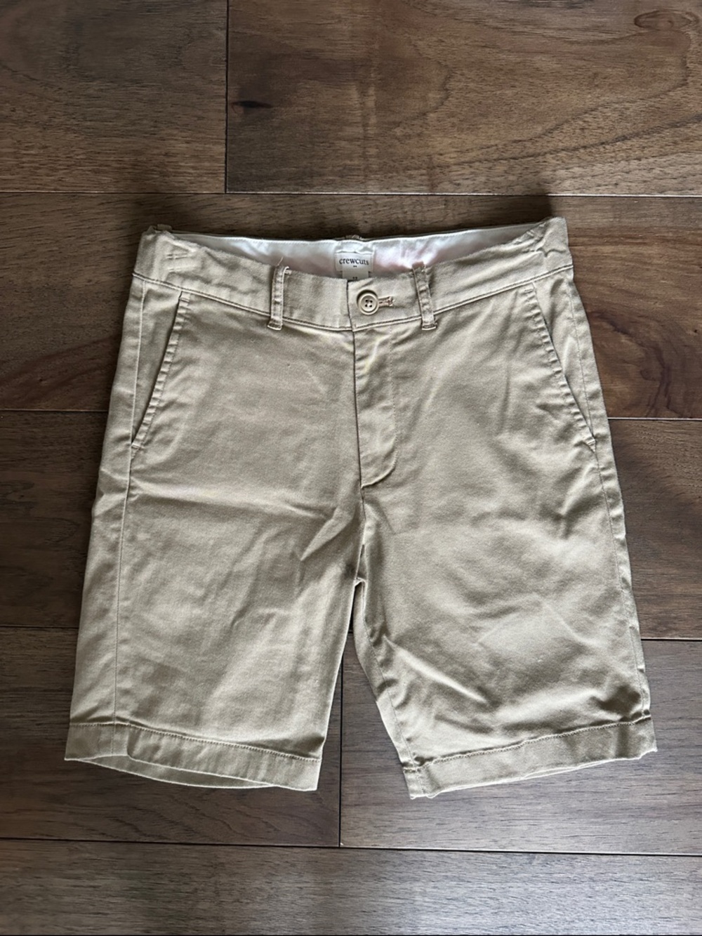 Crewcuts Khaki Flat Front Shorts, Boys Chino Shorts